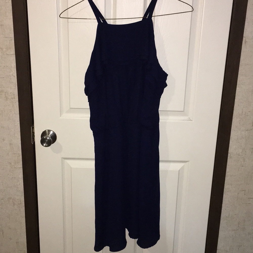Maurices navy ruffle dress